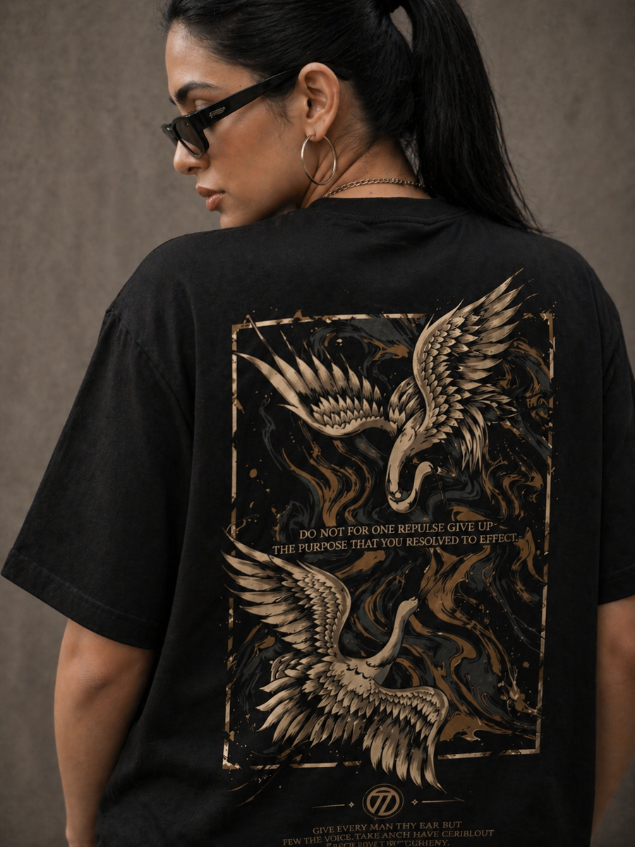 ETHEREAL GRACE TEE – SWAN ARTWORK