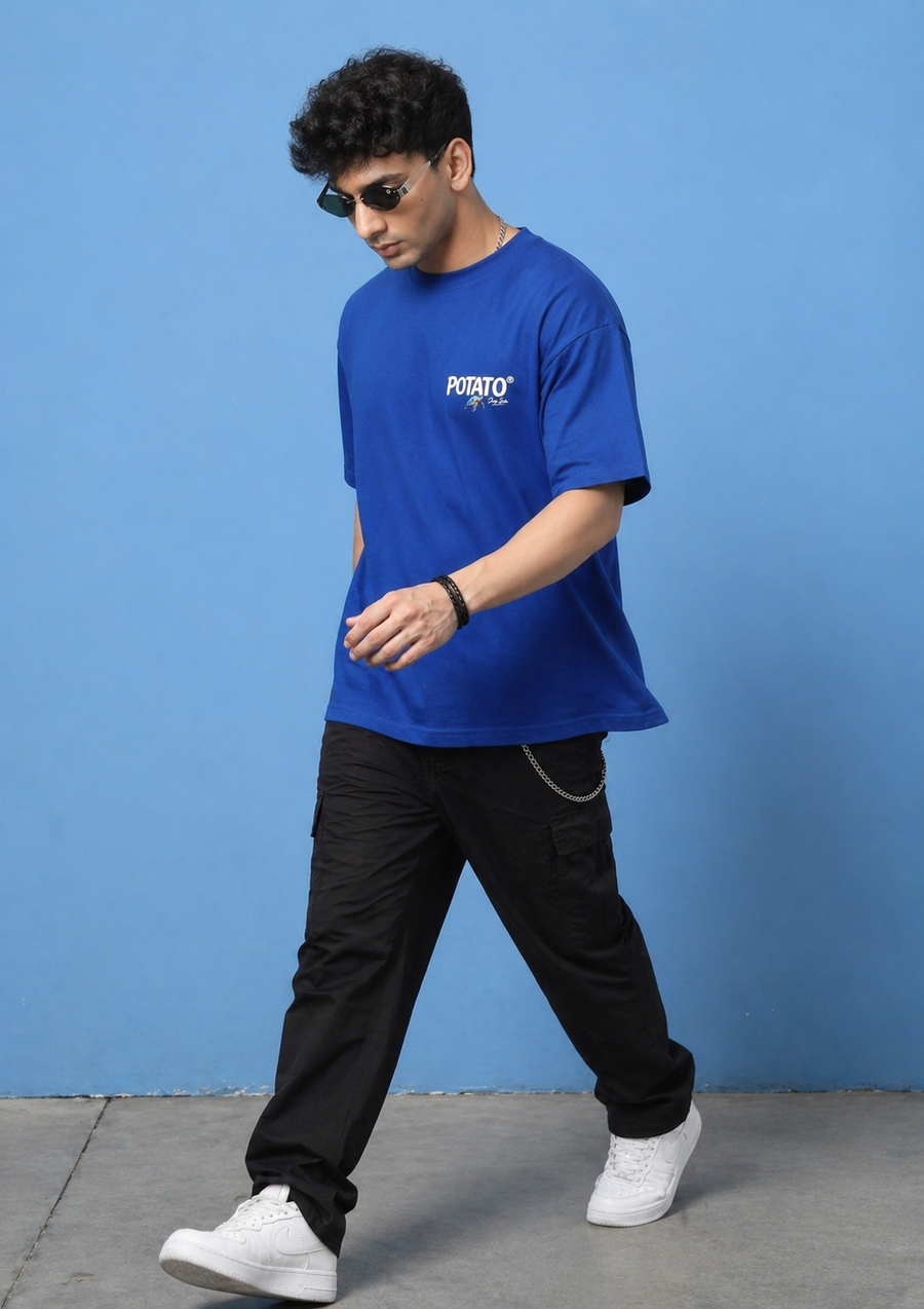 Aqua Drift Tee – Deep Sea Graphic (Unisex Oversized)