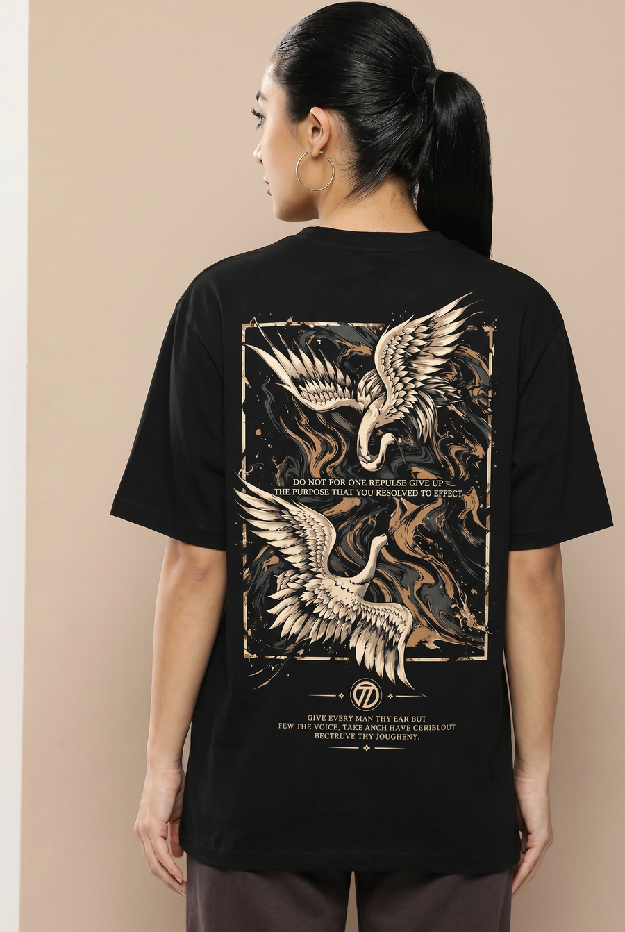 ETHEREAL GRACE TEE – SWAN ARTWORK