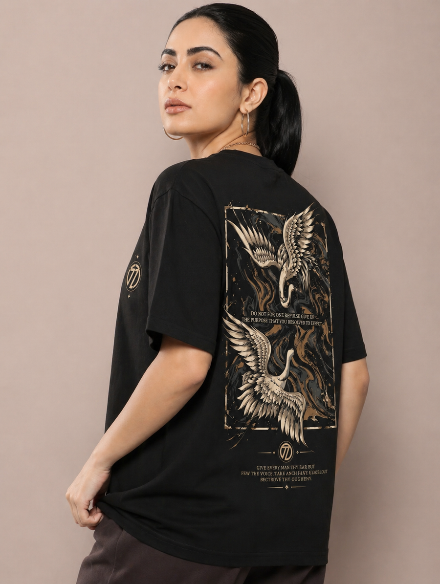 ETHEREAL GRACE TEE – SWAN ARTWORK